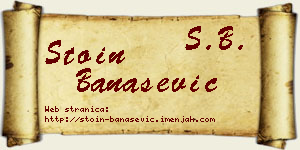 Stoin Banašević vizit kartica
